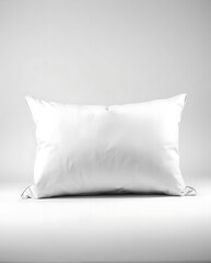 Restful slumber beckons with soft white pillow on pristine background