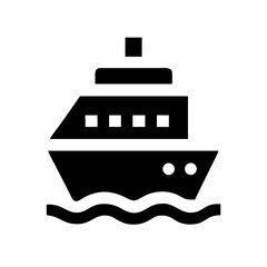 cruise ship transport icon