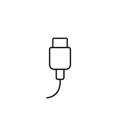 Obraz premium USB Connector Outline Icon — Charging and Data Transfer Port