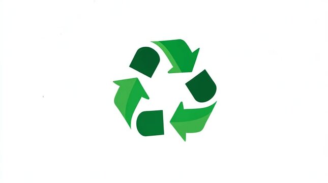 Green Recycling Symbol with Arrows Representing Eco-Friendly Practices and Sustainability in Nature Conservation Initiatives