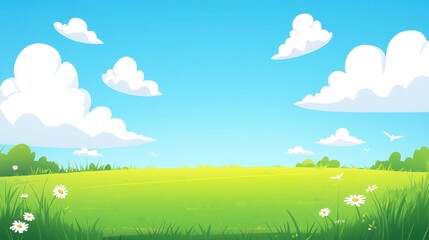 Obraz premium Sunny meadow landscape