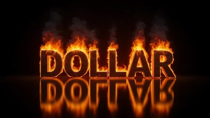 Dollar currency burning finance investment money economy risk - Powered by Adobe