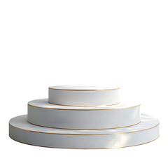 silver podium isolated on white background
