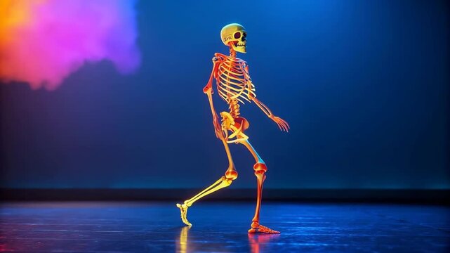 Skeleton anatomy bone structure medical illustration dance