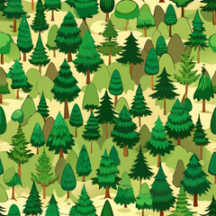 Lush Green Forest. A Serene Nature Scene