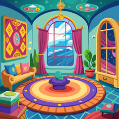 Whimsical Room Interior Design. A Cozy and Vibrant Space