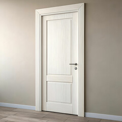 white wooden door