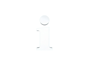 A smooth teal circle contains a clean white information symbol, rendered in a modern