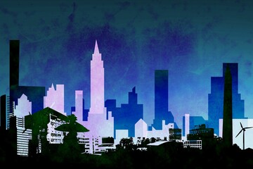 Artistic cityscape design