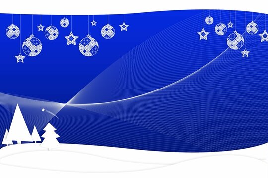 Fototapeta Fir trees with snow flakes
