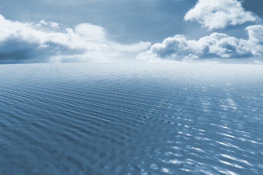 Fototapeta View of sea against cloudy sky