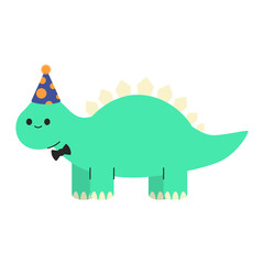 Cartoon Dinosaur Birthday Celebration
