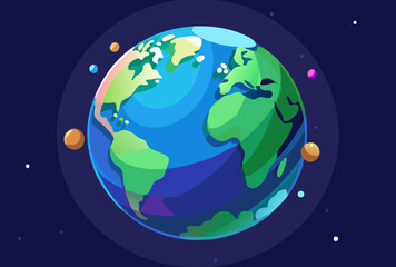Vibrant Earth. A Colorful Cosmic View of Our Planet