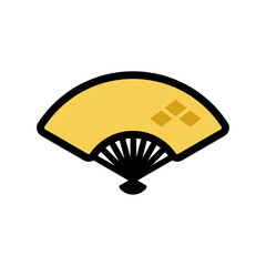 扇子のシンプルなベクターアイコン素材