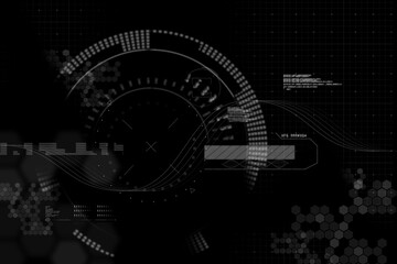 Digitally generated image of speedometer