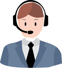 Professional Customer Service Representative Icon  Support, Assistance, and Help