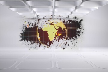Splash showing earth graphic