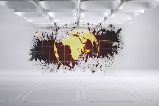 Fototapeta Splash showing earth graphic