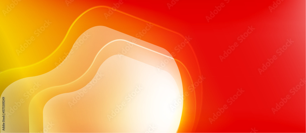 Poster abstract background features vibrant gradients. yellow, orange, red hues blend smoothly creating dyn