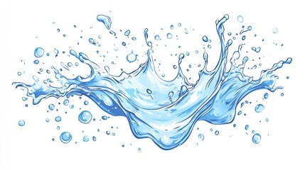 Obraz premium A dynamic water splash