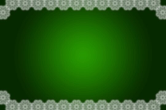 Fototapeta Flat design featuring decorative green gradient backdrop framing white lace floral borders