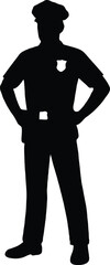 Police Officer Silhouette A Strong Symbol of Law Enforcement and Security