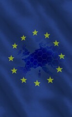 European union flag, Close-up