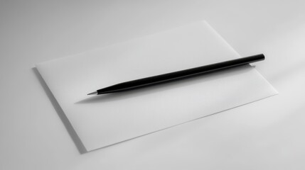 Blank white paper and a black pen.