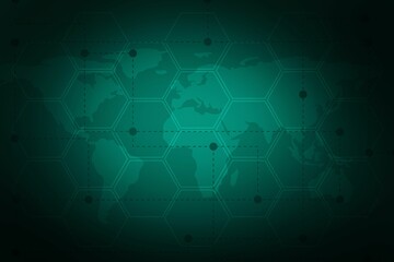 Digital image of world map