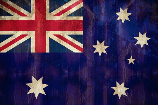Naklejki Australia flag in grunge effect