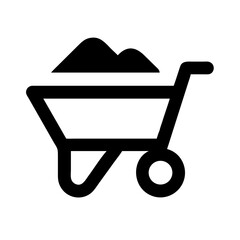 wheelbarrow transport icon