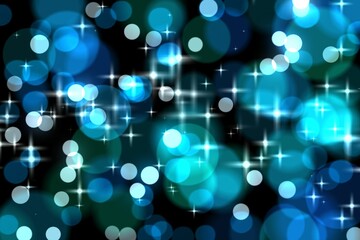 Blue glowing dots design pattern