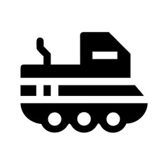 Fototapeta premium amphibious vehicle transport icon