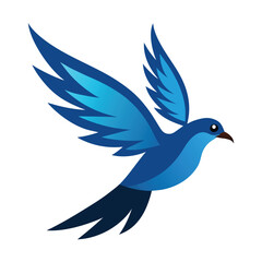 Obraz premium flying bird outline illustration