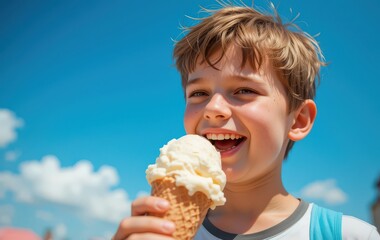boy eating ice cream