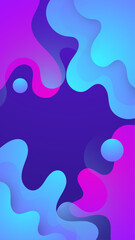 Abstract blue purple pink wavy shapes suitable for backgrounds, graphic design, social media posts, advertising, packaging, and colorful themes.
