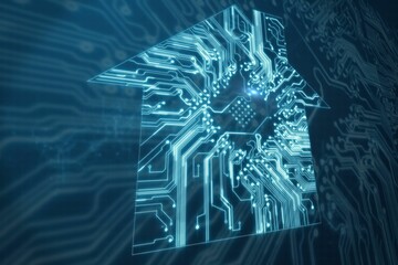 House shapeon circuit board