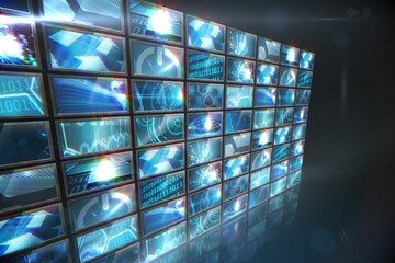 Screen collage showing computing images