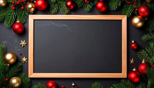 Christmas chalkboard frame