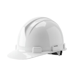 Fototapeta premium A single, transparent hard hat, new and unblemished, showcasing a smooth industrial-grade shell, presented against a pure transparent background with bright, shadowless studio lighting and
