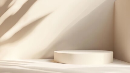 Beige pedestal, sunlit shadows