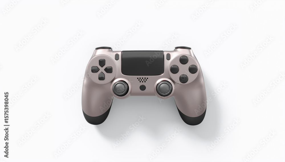 Aufkleber realistic colorful video game joystick or gamepad with color buttons on white