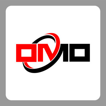 DMO logo. DMO letter. DMO letter logo design. Initials DMO logo linked with circle and uppercase monogram logo. Modern Red and Black Initials Logo for Corporate, DMO typography for technology,