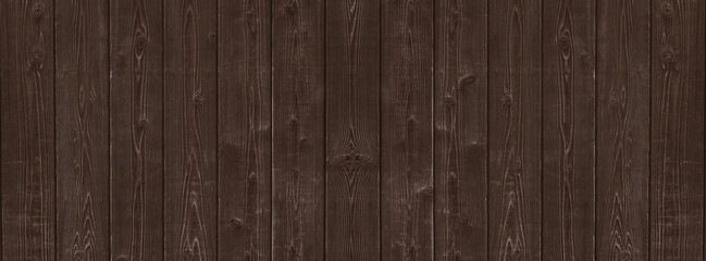 Fototapeta premium Dark brown wood wall for dark wood background and texture banner template.