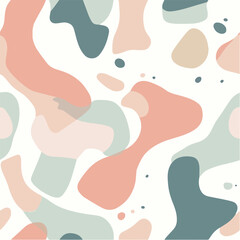 Abstract organic seamless pattern design background in pastel colours