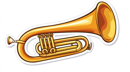 Obraz premium Cartoon Trumpet Illustration