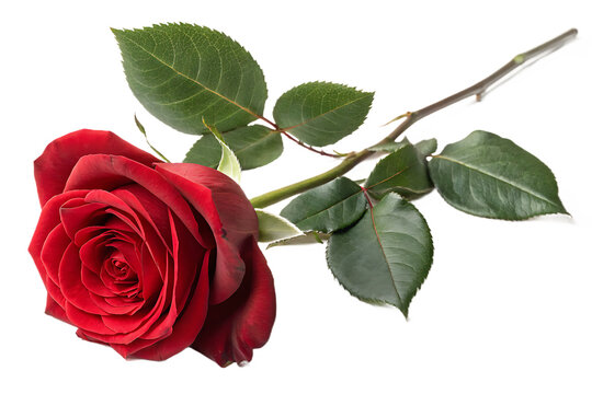 red rose isolated on white