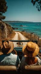 Photography of people driving to travel, having fun on a road trip during a holiday.