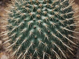 Close-up of cactus with sharp thorns
