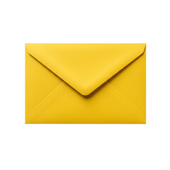 A Vibrant Yellow Envelope A Simple Symbol of Communication isolated on transparent baackground